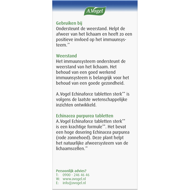 Een afbeelding van A.Vogel Echinaforce sterk** tabletten
