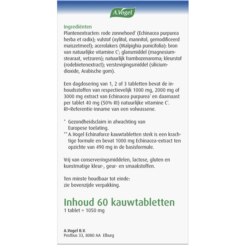 Een afbeelding van A.Vogel Echinaforce sterk ** + vitamine C