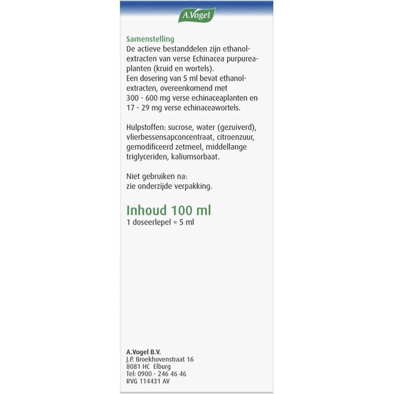 Een afbeelding van A.Vogel Echinaforce hot drink siroop
