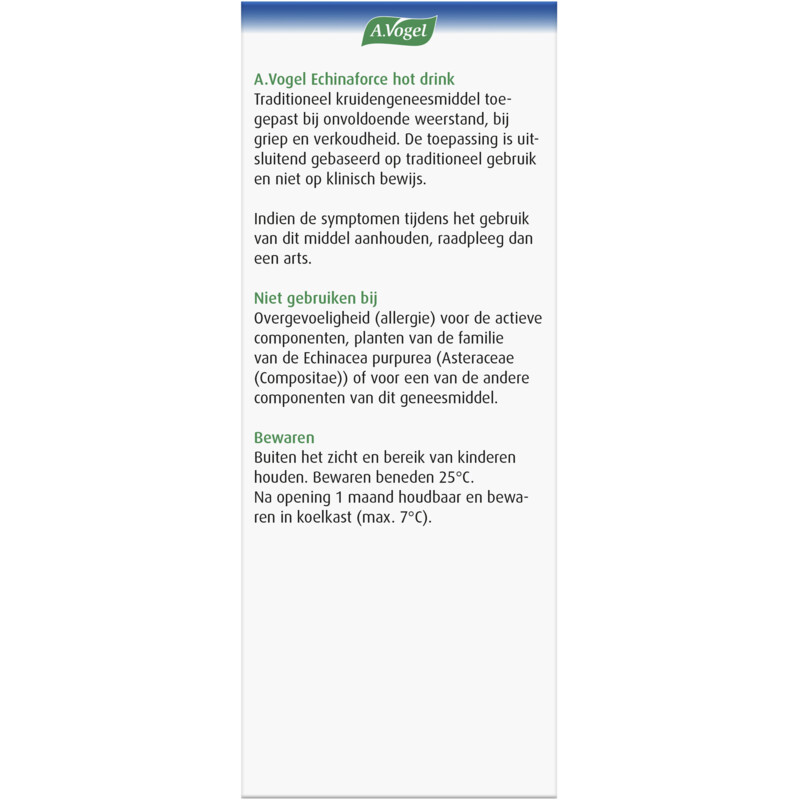 Een afbeelding van A.Vogel Echinaforce hot drink siroop