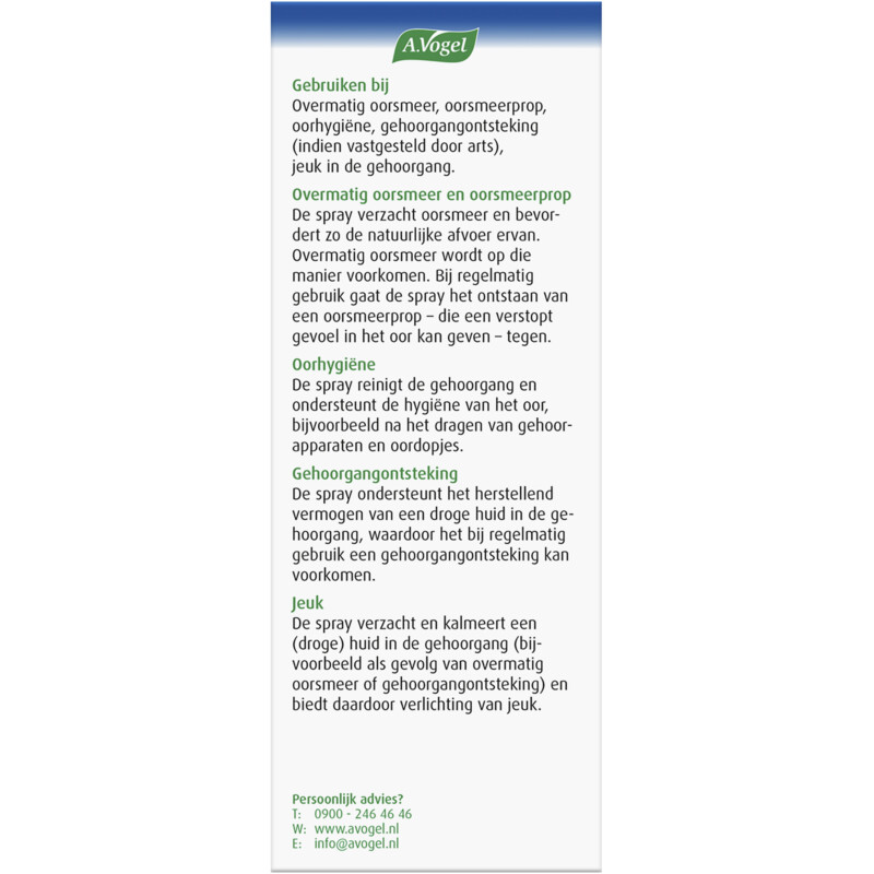 Een afbeelding van A.Vogel Oorspray oorsmeer spray