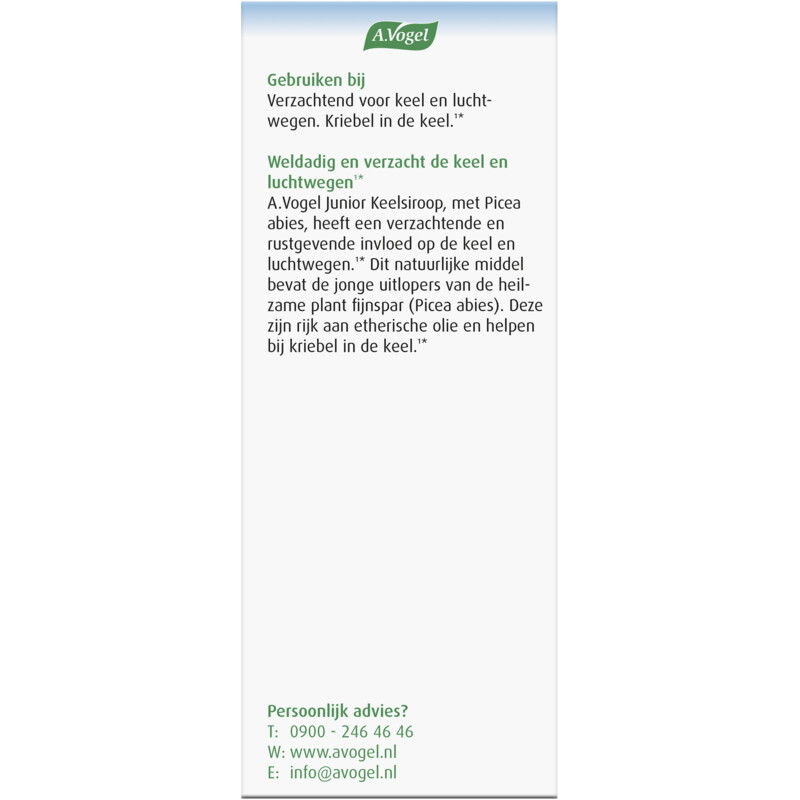 Een afbeelding van A.Vogel Junior keelsiroop