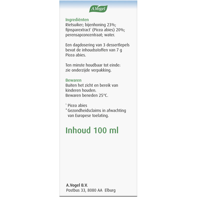 Een afbeelding van A.Vogel Junior keelsiroop