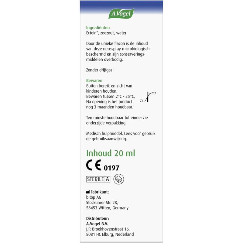 Een afbeelding van A.Vogel Pollinosan hooikoorts neusspray