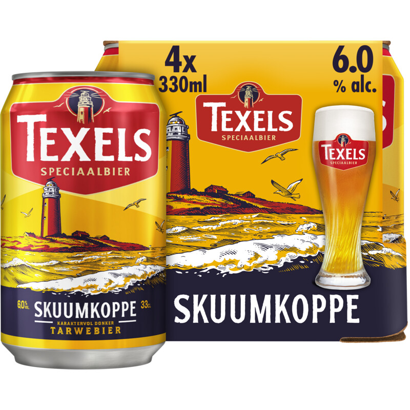 Een afbeelding van Texels Skuumkoppe speciaalbier 4-pack