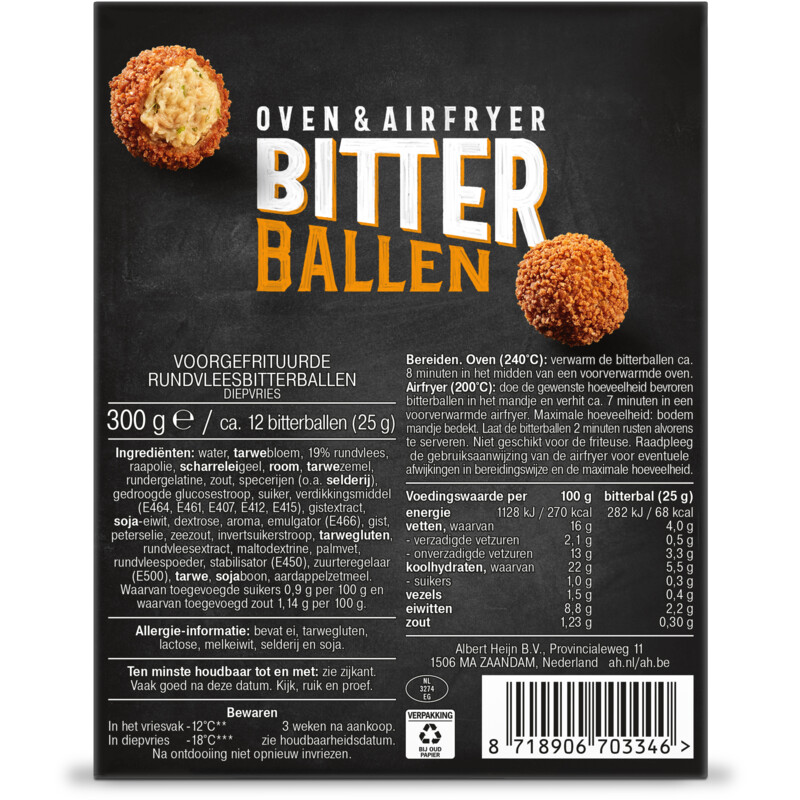 Een afbeelding van AH Oven bitterballen