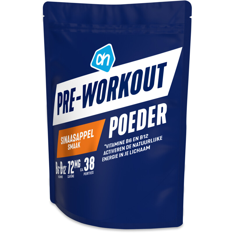 Een afbeelding van AH Pre-workout poeder sinaasappel smaak