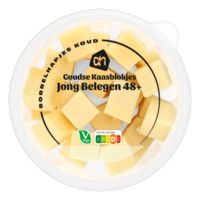 AH Goudse kaasblokjes jong belegen 48+