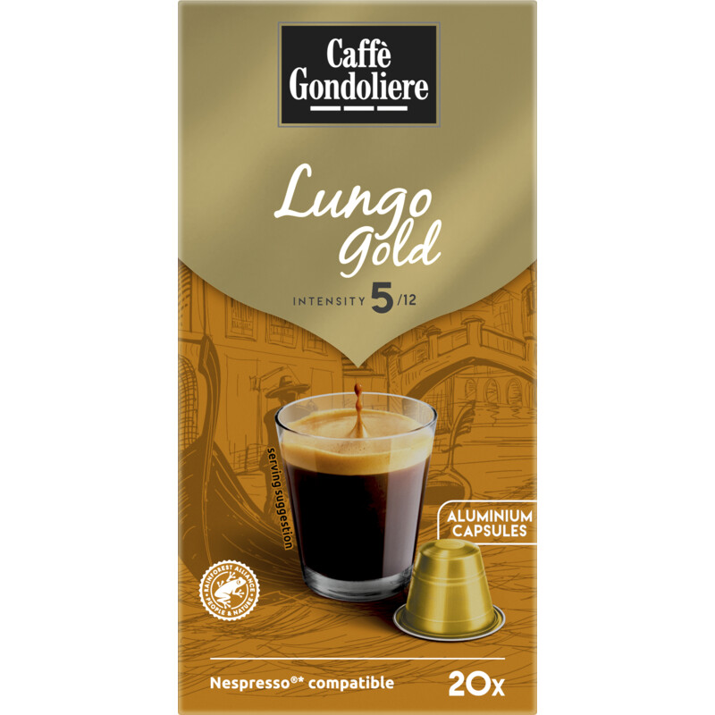 Een afbeelding van Caffè Gondoliere Lungo gold capsules