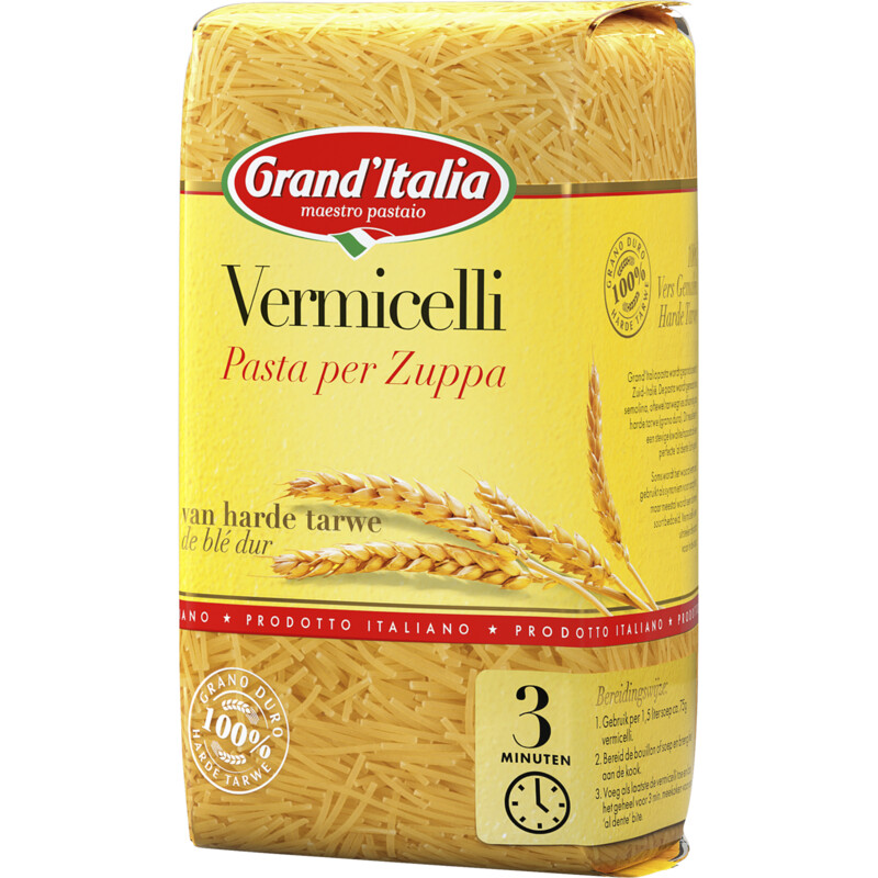 Een afbeelding van Grand' Italia Vermicelli pasta per zupa