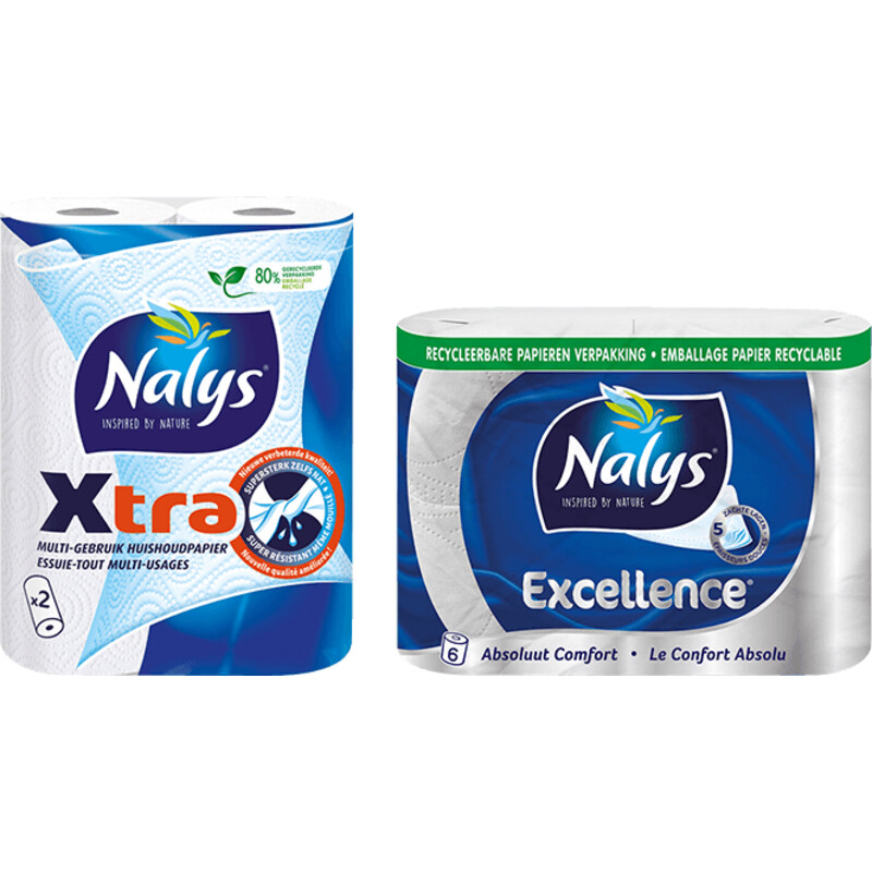 Een afbeelding van Nalys Keuken- en toiletpapier pakket