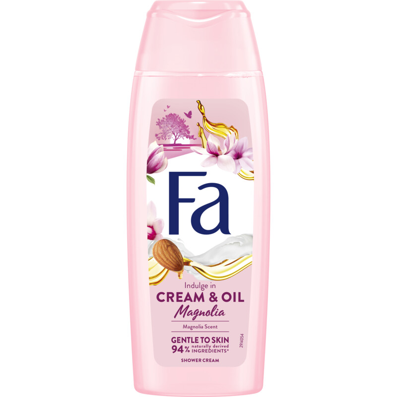Een afbeelding van Fa Shower gel cream & oil silk magnolia