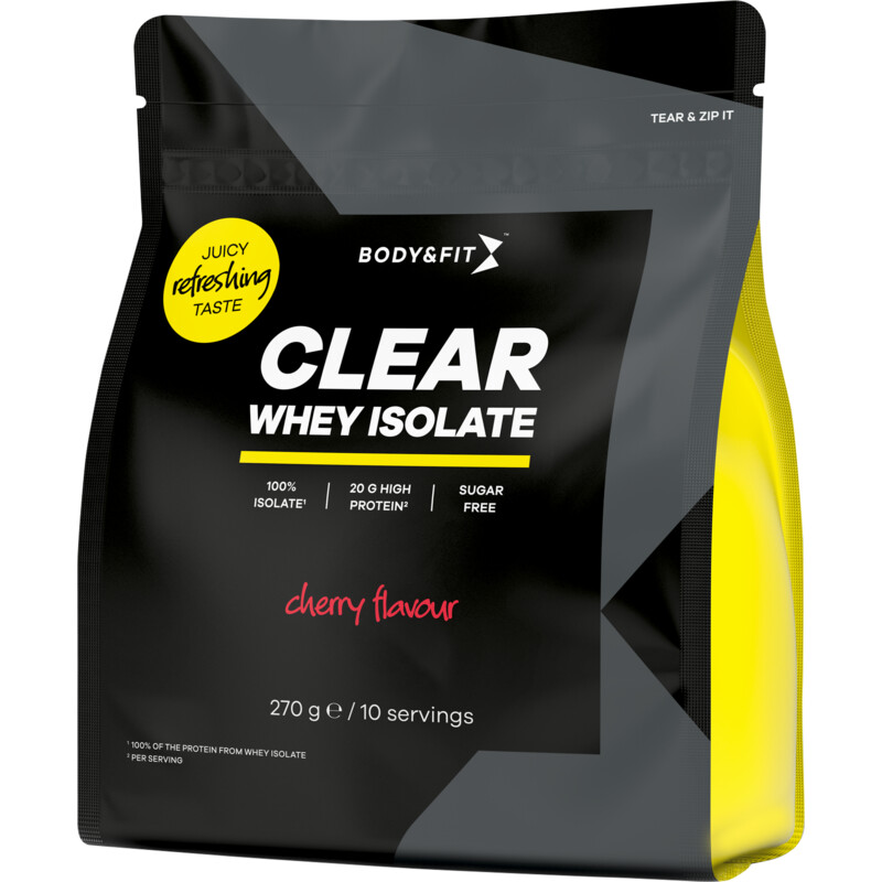 Een afbeelding van Body & Fit Clear whey cherry