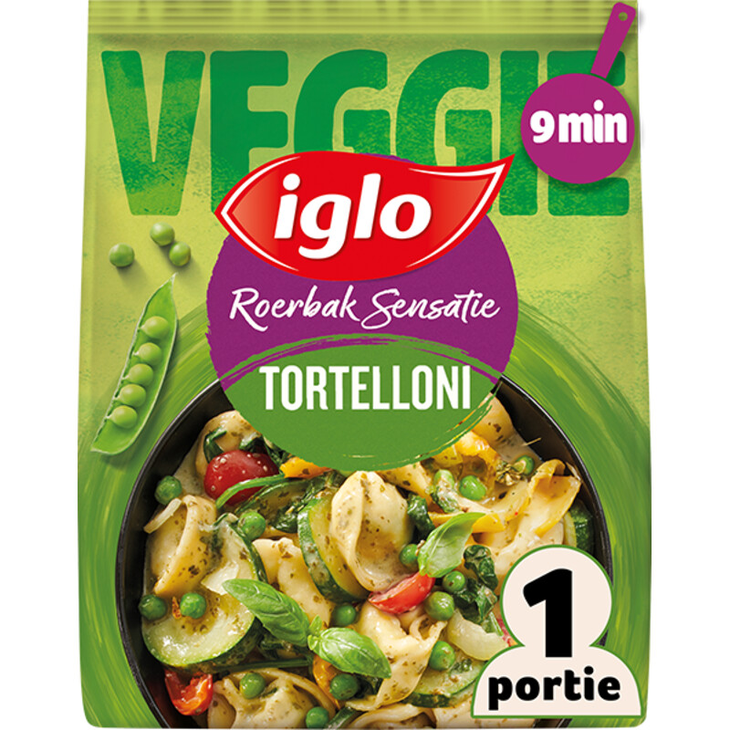 Een afbeelding van Iglo Roerbaksensatie veggie tortelloni