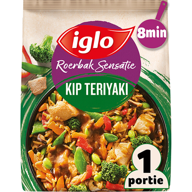 Een afbeelding van Iglo Roerbak sensatie kip teriyaki