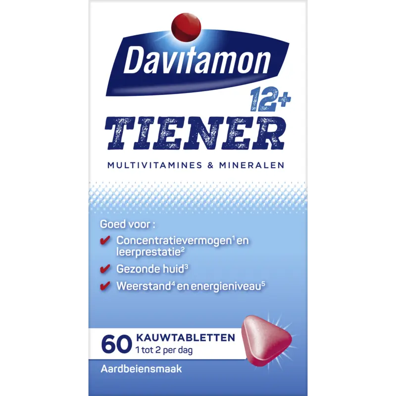 Multi boost kauwtabletten multi vitaminen 12 jaar aardbei