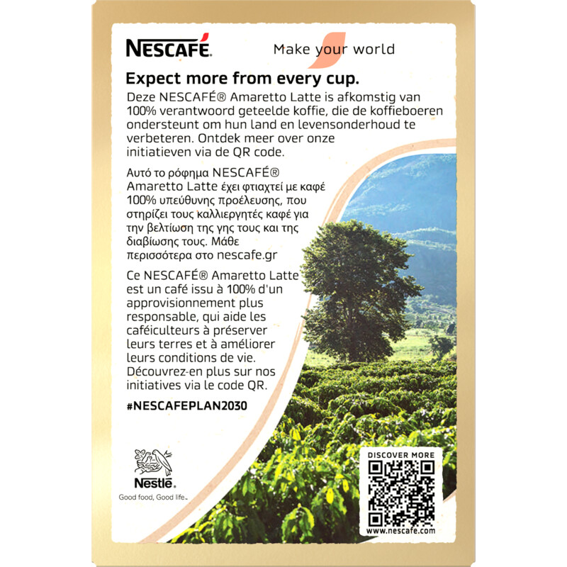 Een afbeelding van Nescafé Amaretto latte oploskoffie