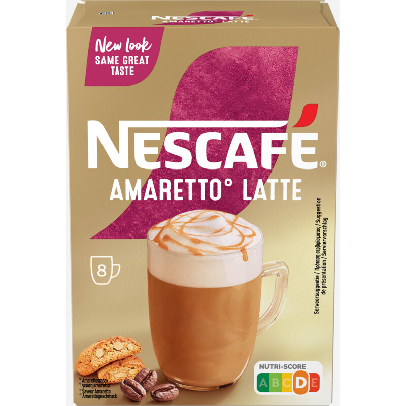 Een afbeelding van Nescafé Amaretto latte oploskoffie