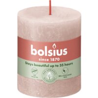 Een afbeelding van Bolsius Rustieke kaars 8cm misty pink