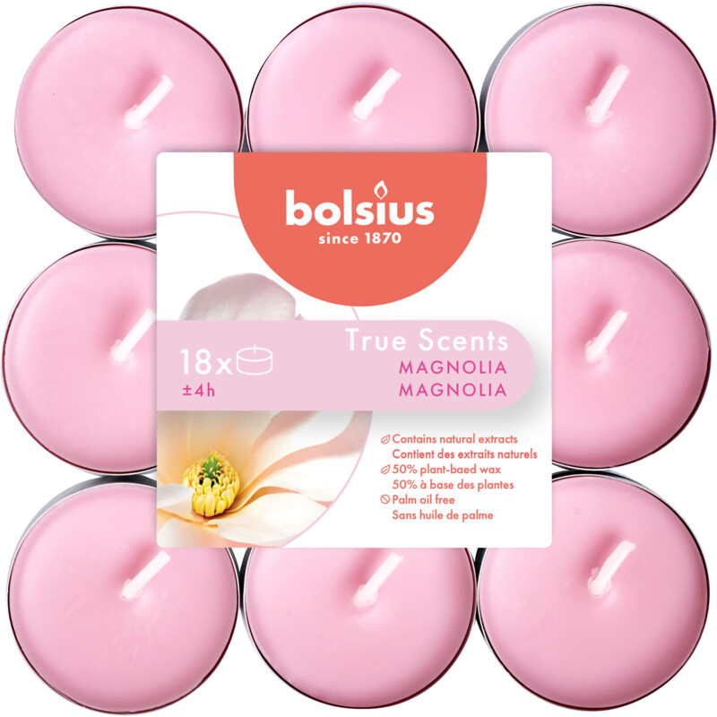 Een afbeelding van Bolsius True scents geurtheelichten magnolia