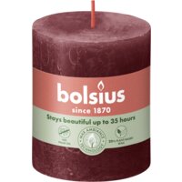 Een afbeelding van Bolsius Rustieke kaars bordeaux 8cm