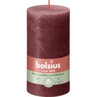 Een afbeelding van Bolsius Rustieke kaars bordeaux 13cm