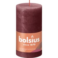 Een afbeelding van Bolsius Rustieke kaars bordeaux 13cm