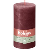 Een afbeelding van Bolsius Rustieke kaars bordeaux 13cm