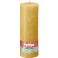 Bolsius Rustieke kaars okergeel 19cm