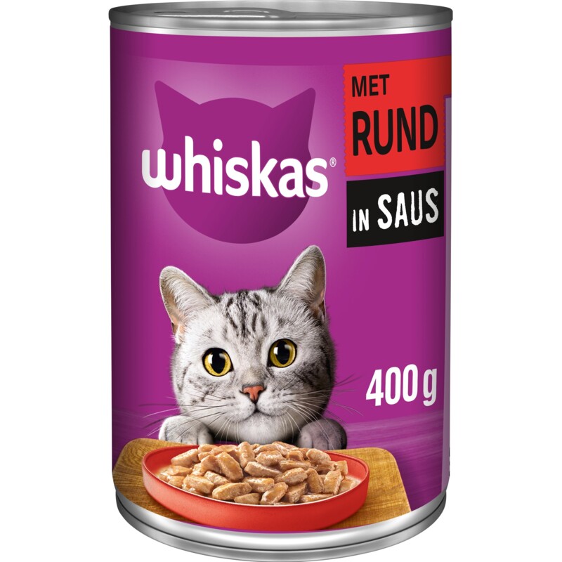 Een afbeelding van Whiskas Met rund en saus