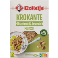 Bolletje Krokante hazelnoot & amandel muesli