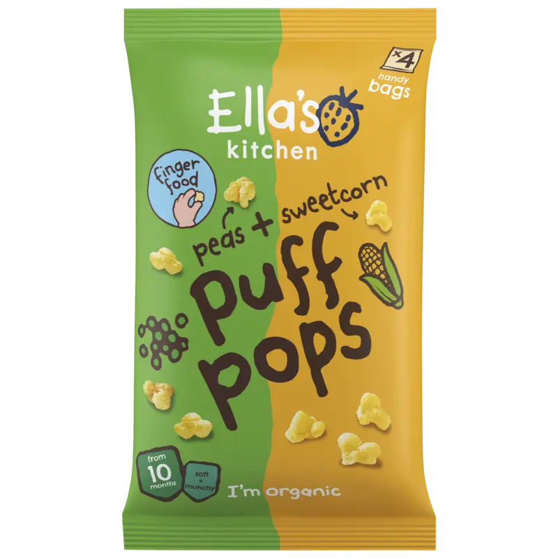 Puff pops erwt + mais 10m+