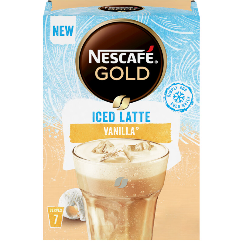 Een afbeelding van Nescafé Gold iced latte vanilla oploskoffie