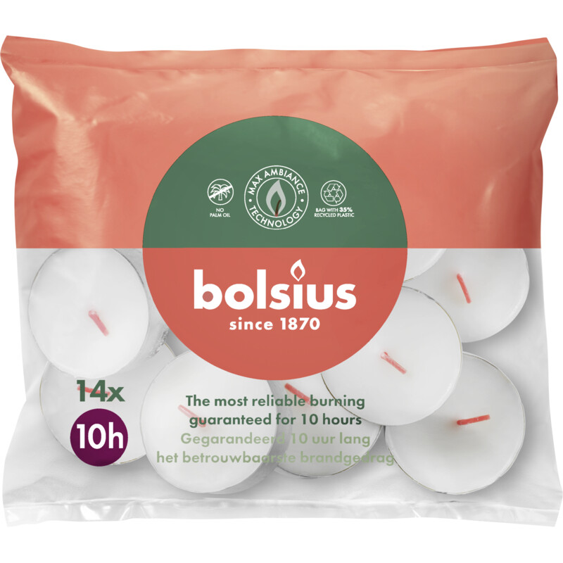 Een afbeelding van Bolsius Theelichten maxi 10 uur
