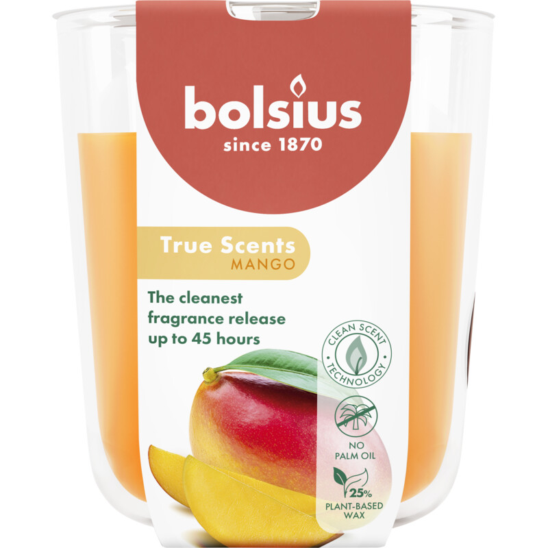 Een afbeelding van Bolsius True scents geurglas mango