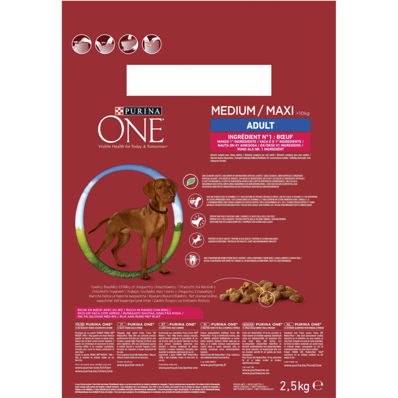 Een afbeelding van Purina Medium/maxi adult rund bel