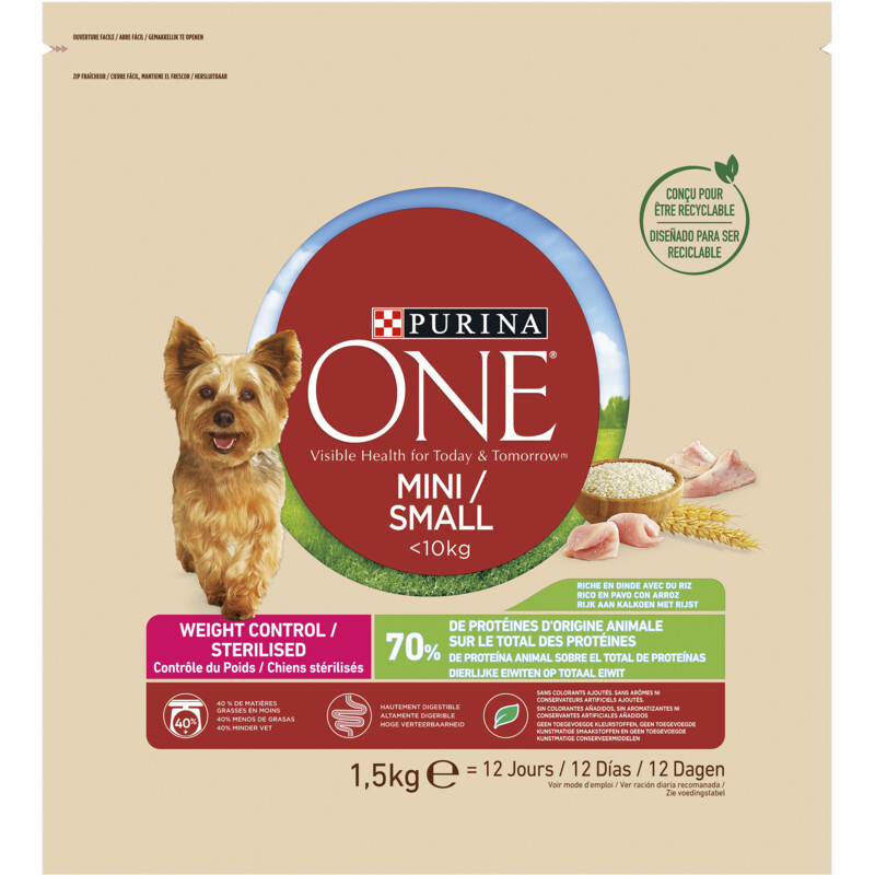 Een afbeelding van Purina Mini weight control dog bel