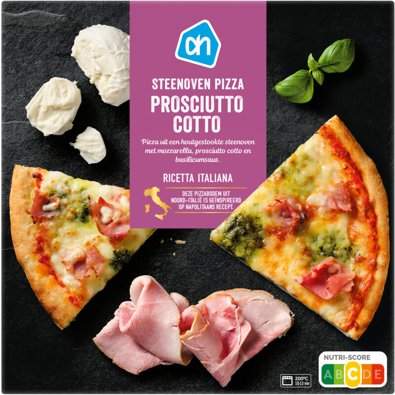 Een afbeelding van AH Steenoven pizza proscuitto cotto