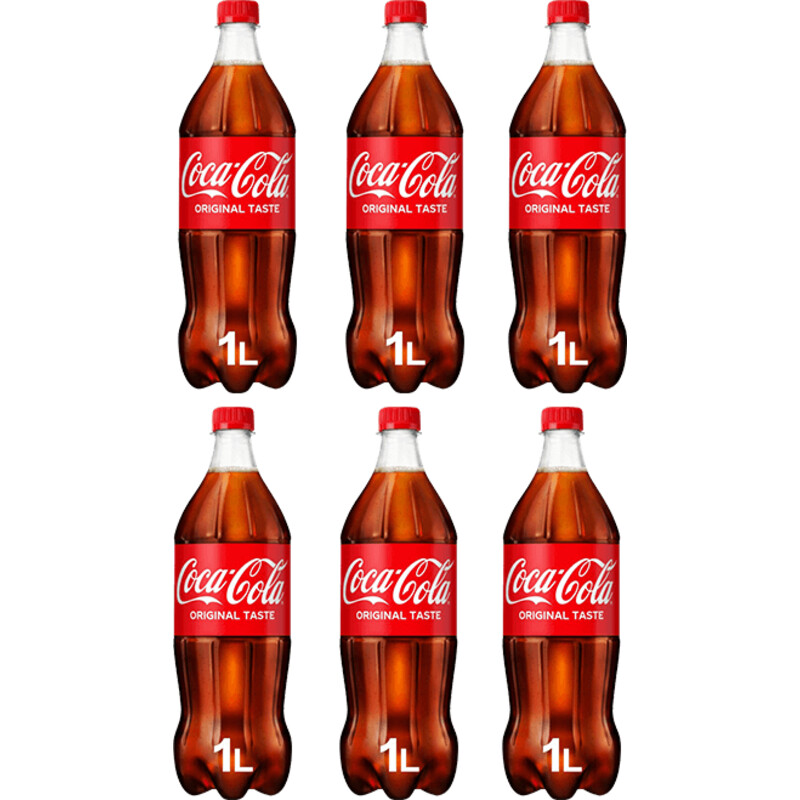 Een afbeelding van Coca-Cola Regular 1L 6-pack