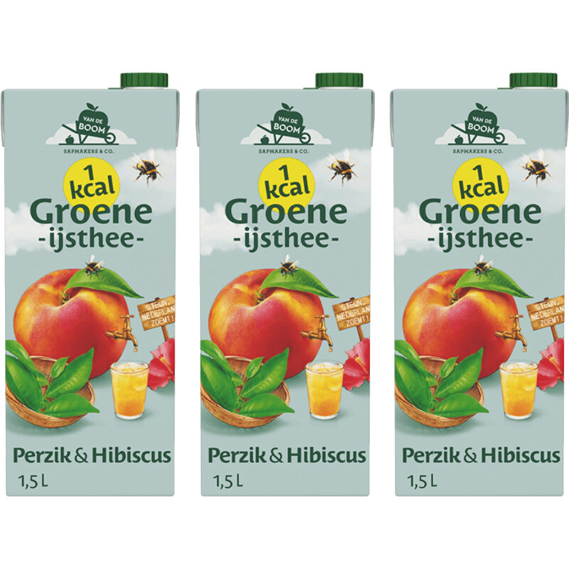 Een afbeelding van Van de Boom ijsthee Perzik 3-pack