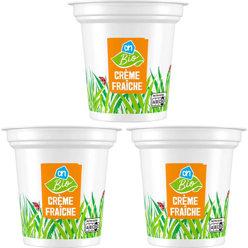 Een afbeelding van AH Biologisch Creme fraiche 3-pack
