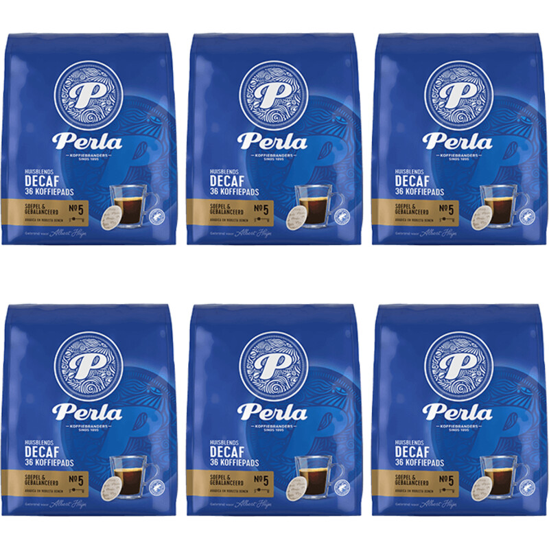 Een afbeelding van Perla Huisblends Decaf koffiepads 6-pack