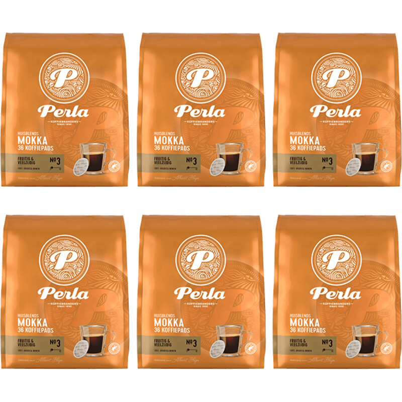 Een afbeelding van Perla Huisblends Mokka koffiepads 6-pack