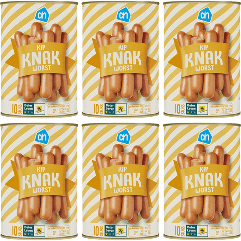 Een afbeelding van AH Kip knakworst 6-pack