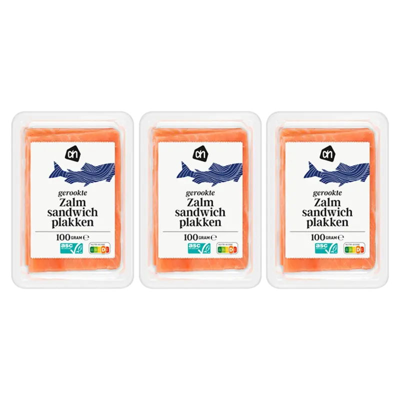 AH Sandwich zalmplakken 3-pack