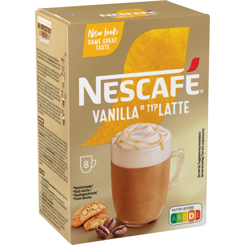 Een afbeelding van Nescafé Vanilla latte oploskoffie