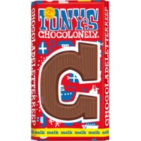 Een afbeelding van Tony's Chocolonely Melkchocolade letterreep C