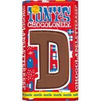 Afbeelding van Tony's Chocolonely Melkchocolade letterreep D