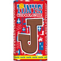 Een afbeelding van Tony's Chocolonely Melkchocolade letterreep J