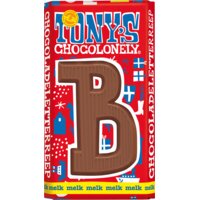 Een afbeelding van Tony's Chocolonely Melkchocolade letterreep B